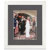 ArtToFrames 4x18 inch Off White Wash on Ash Picture Frame with 2 Inch Single Charcoal Mat, SingleMat-0151-59504-475-4x18-41 view 2
