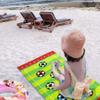 YIFONTIN Kids Beach Towel Super Soft Absorbent Throw Blanket 24X48 inch 100% Cotton for Kids Swimming Bath Camping, Soccer Green Stripes. view 4