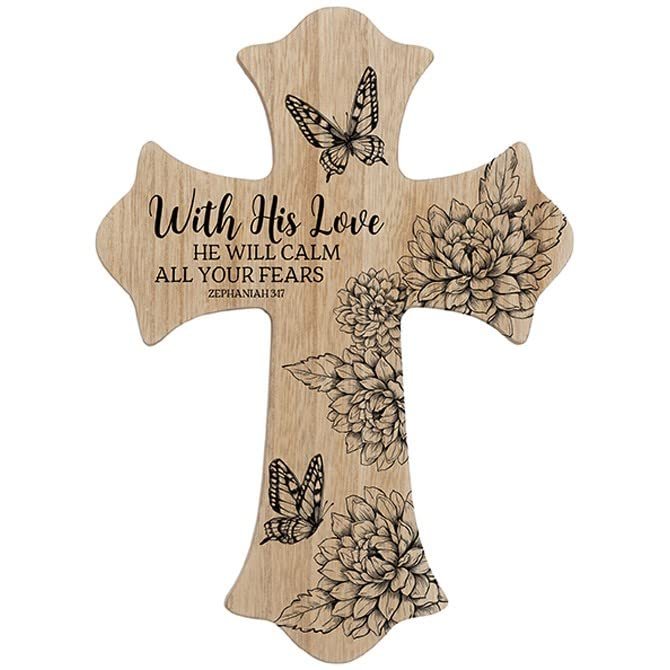 Carson Home Accents With His Love, 10.50-Inch Height, Black and Brown, Wood, Religious Indoor Decor