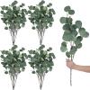 20 Pcs Artificial Eucalyptus Stems Fake Bulk Eucalyptus Faux Greenery Silver Dollar Leaves 23.6 Inches Silver Dollar Fake Plant Decor Silk Branches Artificial Greenery Branches Plant for Wedding Decor view 1