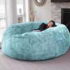 7ft Giant Fur Bean Bag Cover for Adult,Ultra Soft Memory Bean Bag Chair Cover,Zipper Storage Bean Bag Cover(No Filler) view 1