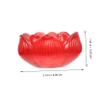 2pcs Lotus Candle Holders Crystal Lotus Candle Tealight Holders Night Light for Dining Table Wedding Red view 2