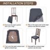 4pcs Stretch Elastic Dining Room Chair Seat Covers Universal Removable Washable Cover Protector Cushion Slipcover ,G347528,China view 4