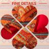 VAPUTAR Cotton Quilt King Size Bedding Set - 3 Pieces King Quilt Bedding Set, Boho King Size Quilts, Lightweight Reversible Coverlets Bedspreads for Farmhouse Bedroom (Red/Orange) view 3