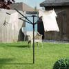 Nisorpa Rotary Outdoor Umbrella Drying Rack Adjustable Height Clothesline w/Waterproof Protective Cover Folding Rotary Dryer with 4-Aluminum Arms and Steel Post 12-Lines with 165 ft Clothesline view 3