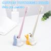 2Pcs Mini Toothbrush Holder Stand, Fun Cartoon Animal Toothbrush Holder, Single Pen Holder for Desk Unique, Cute Tooth Brushing Organizer for Bathroom Office (Dog & Shark) view 2