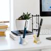 2Pcs Mini Toothbrush Holder Stand, Fun Cartoon Animal Toothbrush Holder, Single Pen Holder for Desk Unique, Cute Tooth Brushing Organizer for Bathroom Office (Dog & Shark) view 4