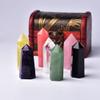 7pcs/Set Treasure Wooden Box Seven Star Array Natural Crystal Pillar Crystal Points view 4