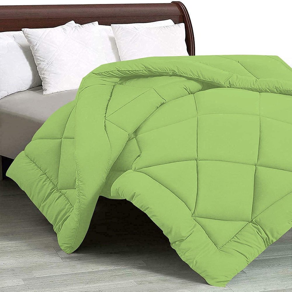 BesBedding 100% Egyptian Cotton Single Premium Comforter Palatial King -Moss Cross Diamond Comforter with Corner Tabs, All Season Warm Quilted Cover-Machine Washable Duvet Cover 500 GSM Fill Power