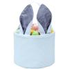 Easter Basket Seersucker Egg Hunt Bunny Baskets for Kids with Cute Rabbit Ears Stripe Storage Gifts Candies Personalized Easter Party Gifts view 1