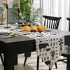 ARTSHOWING Farm Animals Table Runner 13x120inch, Washable Dresser Scarf Table Decoration for Home Kitchen Dining Holiday Wedding Party Decor, Easy to Clean - Cow Pig Chicken Silhouettes with Words view 3