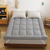 Twin Mattress Topper Extra Thick Pillowtop Cooling Mattress Topper Plush Mattress Pad Cover Cotton Top Protector Overfilled Down Alternative Filling(Gray,150cmx200cm) view 2