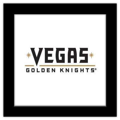 Trends International Black Framed Version Gallery Pops NHL Vegas Golden Knights-Wordmark Wall Art, 12" x 12"