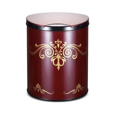 YANZHEXIN Bathroom Waste Basket Trash Can Household Round Barrel-Shaped Office Trash Can Induction Type Household Trash Can with Lid Living Room Bedroom Kitchen Garbage Can (Color : A)