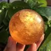 ZTBH Natural Meditation Crystal 50-55MM Natural Citrine Sphere, Home Decor Crystal Stone (Size : 60-65mm) view 2