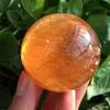 ZTBH Natural Meditation Crystal 50-55MM Natural Citrine Sphere, Home Decor Crystal Stone (Size : 60-65mm) view 3