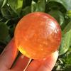 ZTBH Natural Meditation Crystal 50-55MM Natural Citrine Sphere, Home Decor Crystal Stone (Size : 60-65mm) view 4