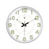 BcofoA Luminous Wall Clock Modern Creative Clock Bedroom Living Room Quartz Clock Round Calendar Silent Clock Wall Watch 14 inches (Color : Silver) view 1