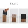 Bathroom Waste Basket Square Wooden Trash Can Modern Swing Cover Trash Can Wooden Waste Paper Basket Recycle Station Office Bedroom Waste Paper Basket Kitchen Garbage Can ( Color : B , Size : Large ) view 3