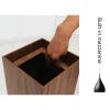 Bathroom Waste Basket Square Wooden Trash Can Modern Swing Cover Trash Can Wooden Waste Paper Basket Recycle Station Office Bedroom Waste Paper Basket Kitchen Garbage Can ( Color : B , Size : Large ) view 4
