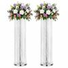 2Pcs of Metal Wedding Vases for Centerpieces: 35.43in Tall Flower Stands with Chandelier Acrylic Crystals, Elegant Table Centerpieces, Luxury Flower Stands for Wedding Party Dinner Event Home Dcor view 1