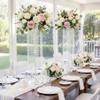 2Pcs of Metal Wedding Vases for Centerpieces: 35.43in Tall Flower Stands with Chandelier Acrylic Crystals, Elegant Table Centerpieces, Luxury Flower Stands for Wedding Party Dinner Event Home Dcor view 2