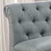 Rosevera Larkin Upholstered Tufted Fine Polyester Chair Loveseat Sofa Bench with Armless Design Easy Assembly for Living Room Bedroom, Grey view 3