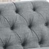 Rosevera Larkin Upholstered Tufted Fine Polyester Chair Loveseat Sofa Bench with Armless Design Easy Assembly for Living Room Bedroom, Grey view 4