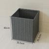 YANZHEXIN Bathroom Waste Basket Indoor Trash Can Trash Basket Waste Paper Basket Trash Can Gray Clothes Storage Basket Bathroom Kitchen Home Office Kitchen Garbage Can (Color : A) view 2