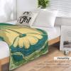 A Palm On Island Blanket Throw Flannel Warm Soft Comfortable Fluffy Plush Blankets Living Room Couch Sofa Bed Bedroom Decoration Home Decor 40"X50" view 4