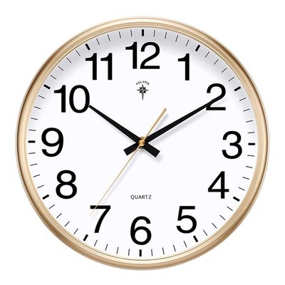 BcofoA Thin Frame Wall Clock Living Room Silent Simple Fashion Clock 15 inches (Color : Gold)