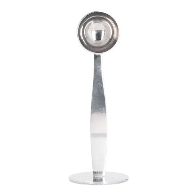 2 in 1 Coffee Scoop, Stainless Steel Espresso Spoon and Tamper Silver Coffee Measuring Scoop Coffee Bean Hammer for Home