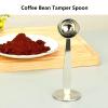 2 in 1 Coffee Scoop, Stainless Steel Espresso Spoon and Tamper Silver Coffee Measuring Scoop Coffee Bean Hammer for Home view 4