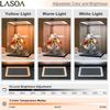 LASOA Acrylic Display Case for Collectibles with LED Light, Alternative Glass Display Box with Black Base and Lid, Self-Assembly Clear Storage Showcase for Memorabilia (5.9x5.9x7.9inch;15x15x20cm) view 3