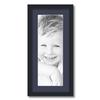 ArtToFrames 7x20 inch Satin Black Picture Frame with 2 Inch Single Blue Jay Mat, SingleMat-FRBW26079-7x20-586 view 1