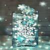 Vase Pearlfection 100 Floating White and Aqua Blue Snowflakes and Pearls- Fills 2 Gallons of The Transparent Water Gels for Your Vases- with 2 Pre-Measured Prep/Storage Bags for Best Results! view 1