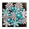 Vase Pearlfection 100 Floating White and Aqua Blue Snowflakes and Pearls- Fills 2 Gallons of The Transparent Water Gels for Your Vases- with 2 Pre-Measured Prep/Storage Bags for Best Results! view 2