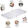 ACHub Wire Shelf Liners 14 x 30, Set of 5 & Bonus S-Shaped Hooks, Waterproof, Heavy Duty, Translucent Plastic Liners for Wired Rack Shelving view 4