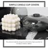 4PCS Clear Glass Candle Covers Candle Holder Glass Open Ended Candleholder Tube Shade for Candle Pendant Lights Chandelier 15X7CM view 3