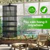 iPower Herb Drying Rack 6-Layer 2-Feet Black Mesh Hanging Net Dryer Collapsible with Opendoor, Pothook and Storage Pouch, for Hydroponics Flowers, Buds view 4