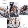 NWB Bicycle Bottle Rack,Stemware Racks Wine Glass Holder,Kitchen Bar Table Decoration Metal Drying Rack Cutlery Storage Rack,Bronze Wine Glass Rack view 3