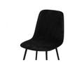 1/2/4/6 Velvet Short Back Chair Cover Stretch Slipcovers Elastic Seat Chair Covers Dining Room Bar Office Party Banquate,Velvet,Black,1 pc view 1