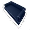Prolinemax |SLIPCOVER ONLY|S6 Outdoor Daybed Mattress Bolster Pillow Cushion Covers Contrast Piped Trim Queen AD101 view 2