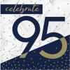 Baxters Party Bundle Milestone Birthday 95 Navy and Gold Luncheon Napkins, Pack of 64 view 1