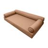 Prolinemax |SLIPCOVER ONLY|S6 Outdoor Daybed Mattress Bolster Pillow Cushion Covers Contrast Piped Trim Queen AD104 view 1