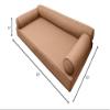 Prolinemax |SLIPCOVER ONLY|S6 Outdoor Daybed Mattress Bolster Pillow Cushion Covers Contrast Piped Trim Queen AD104 view 2