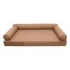 Prolinemax |SLIPCOVER ONLY|S6 Outdoor Daybed Mattress Bolster Pillow Cushion Covers Contrast Piped Trim Queen AD104 view 3