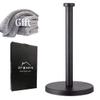 Black Standing Paper Towel Holder for Kitchen& Bathroom Countertop,Under Counter, Table Or BBQ, Standard or Jumbo-Sized Roll Paper (with Stainless Steel Base) view 1