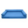 Prolinemax |SLIPCOVER ONLY|S6 Outdoor Daybed Mattress Bolster Pillow Cushion Covers Contrast Piped Trim Queen AD102 view 2