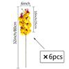 FagusHome 32 Inch Artificial Phalaenopsis Flowers 6 Pcs Artificial Orchid Flowers Stem Plants for Home Dcor (Yellow Piebald) view 2